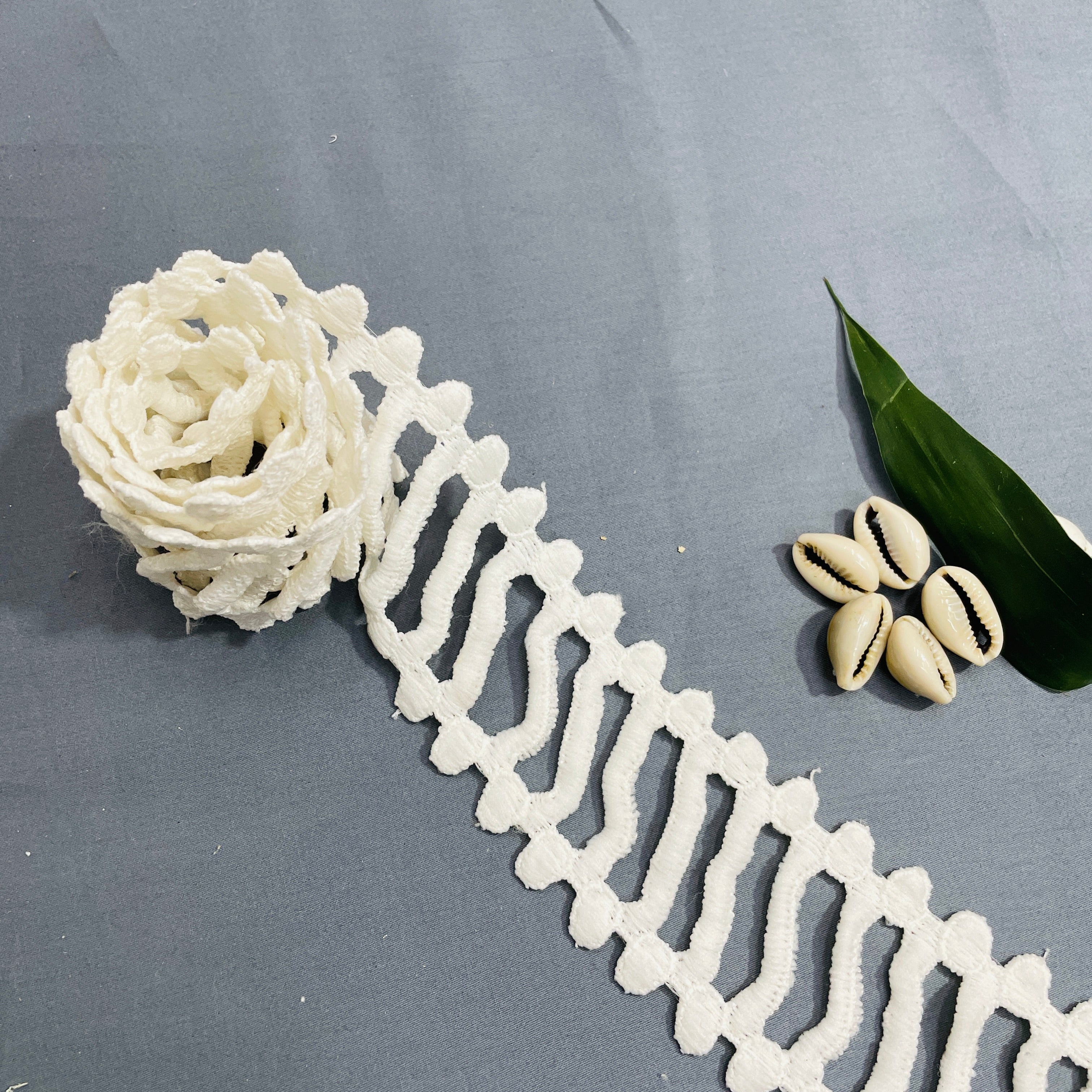 White Dyeable Cotton Lace - TradeUNO