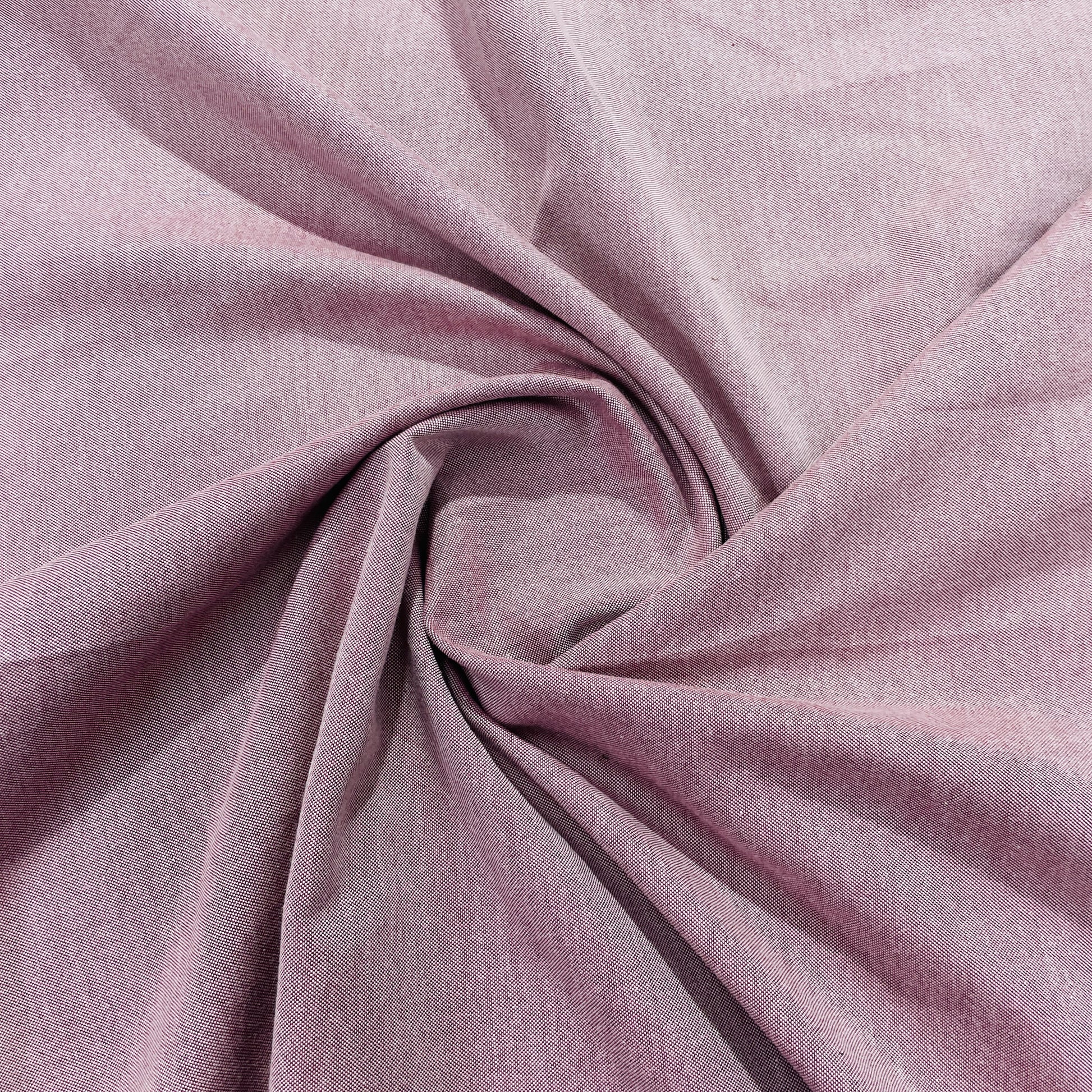 Coral Pink Solid Oxford Cotton Fabric