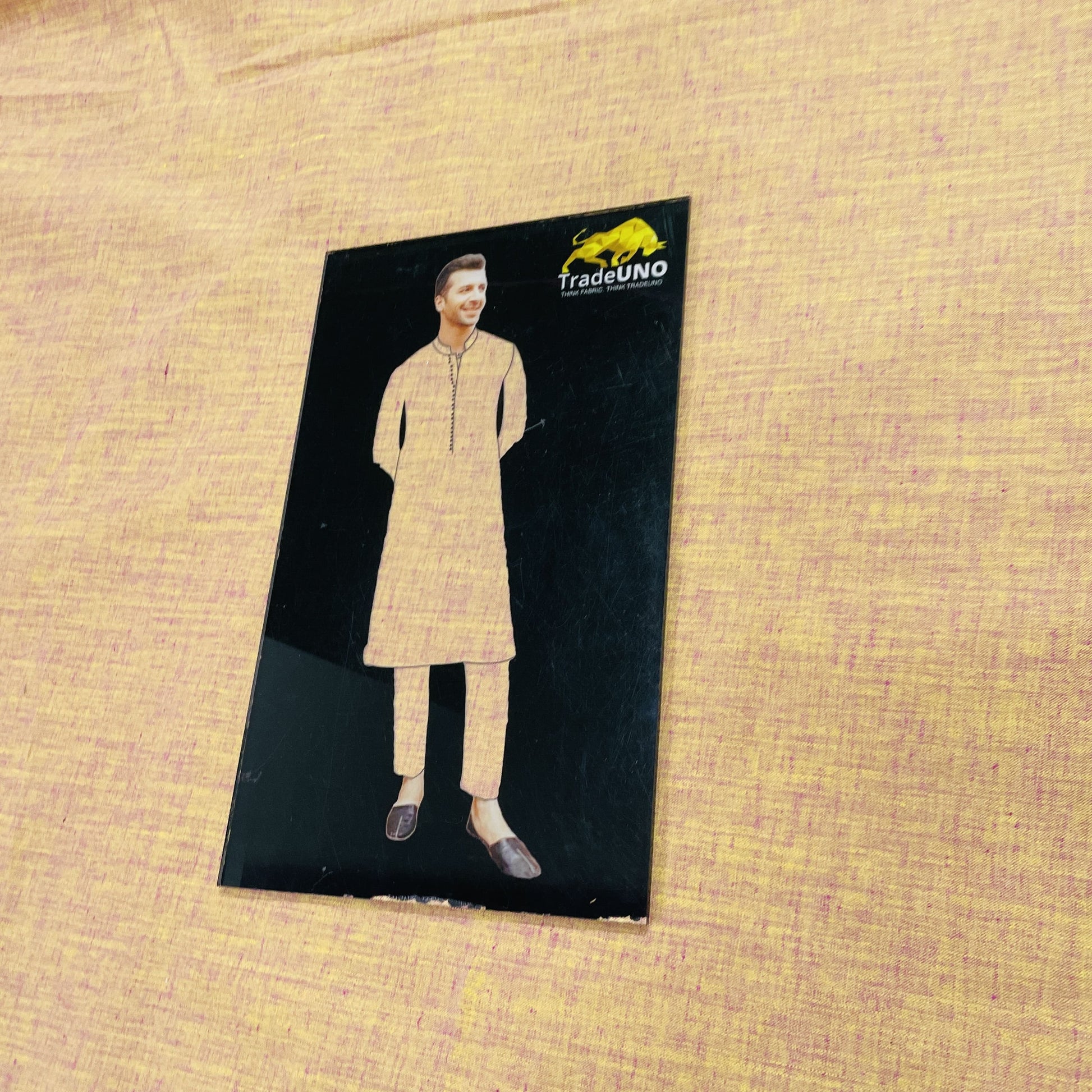 Yellow & Pink Solid Italian Linen Fabric