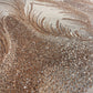 Premium Peach Pink Pearl Heavy Sequins Embroidery Net Fabric
