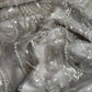 Premium White Abstract Pearl Imported Sequins CutDana Handcrafted Net Fabric