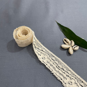 Off Cream Dyeable Cotton Lace - TradeUNO