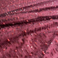 Exclusive Maroon Pearl Sequins Cut Dana Embroidery Net Fabric