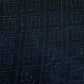 Premium Blue Abstract Swarovski Embroidery Velvet Fabric
