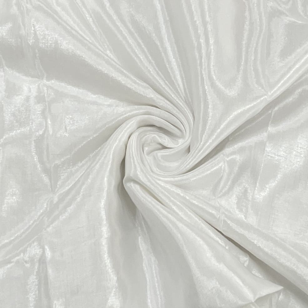 White Solid Shantoon Fabric