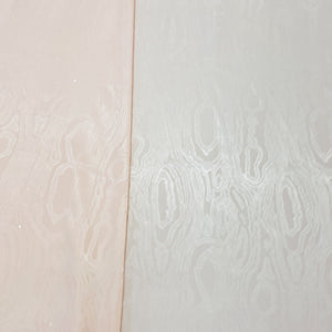 Peach Pink Floral Satin Fabric