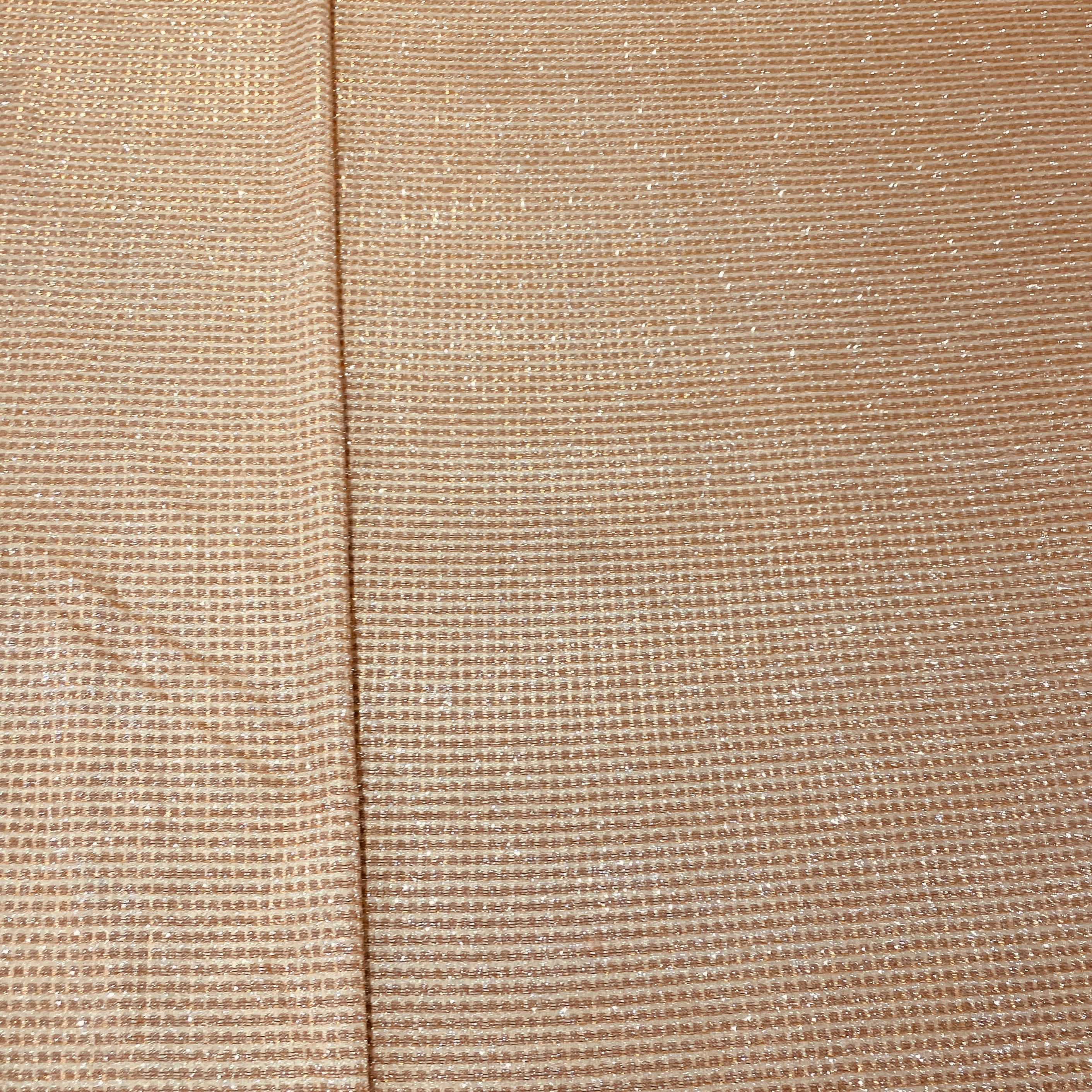 Salmon Pink Stripe Shimmer Knitted Lycra Fabric