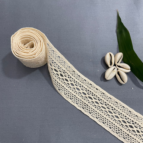 off cream dyeable cotton lace 53
