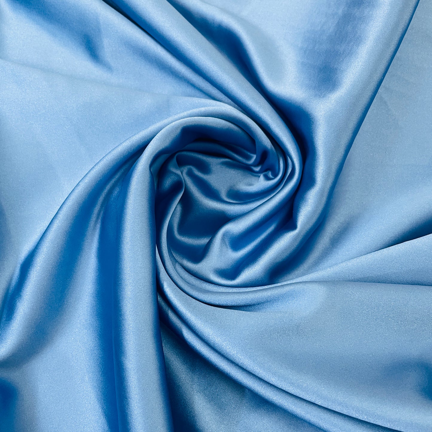 Exclusive Saphhire Blue Solid Celina Satin Fabric