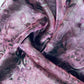 Classic Purple Floral Print Organza Fabric