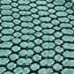 Classic Green Stripes Mirror Embroidery Chinnon Fabric