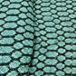 Classic Green Stripes Mirror Embroidery Chinnon Fabric