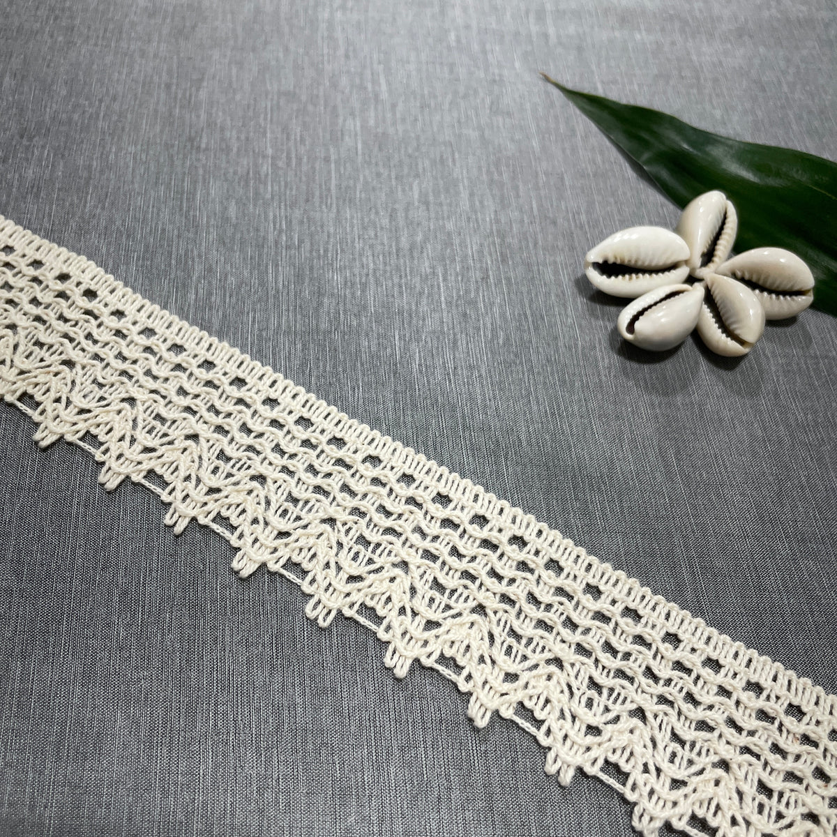 Off Cream Dyeable Cotton Lace PC-9224 - TradeUNO