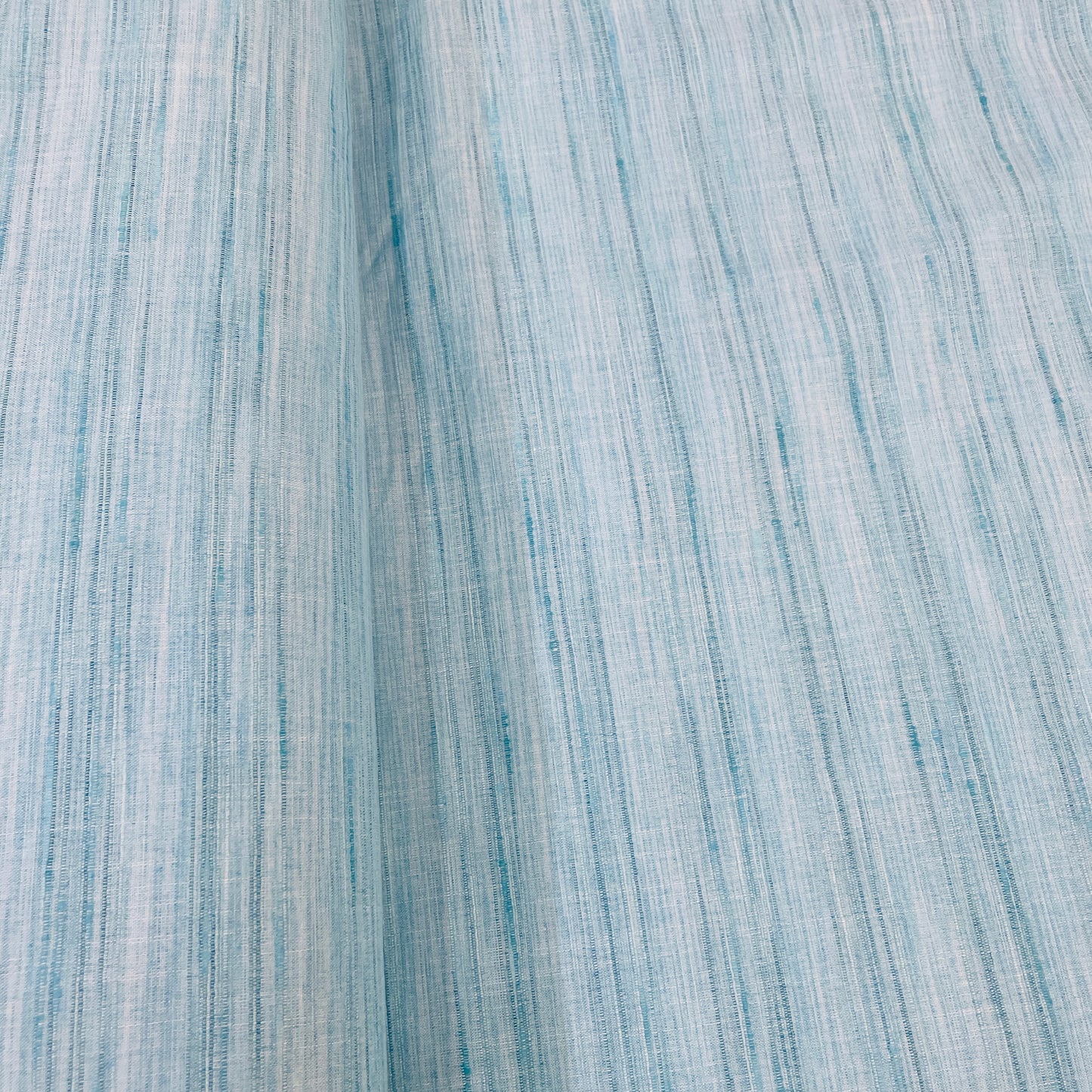 Sky Blue Solid Khadi Linen Fabric