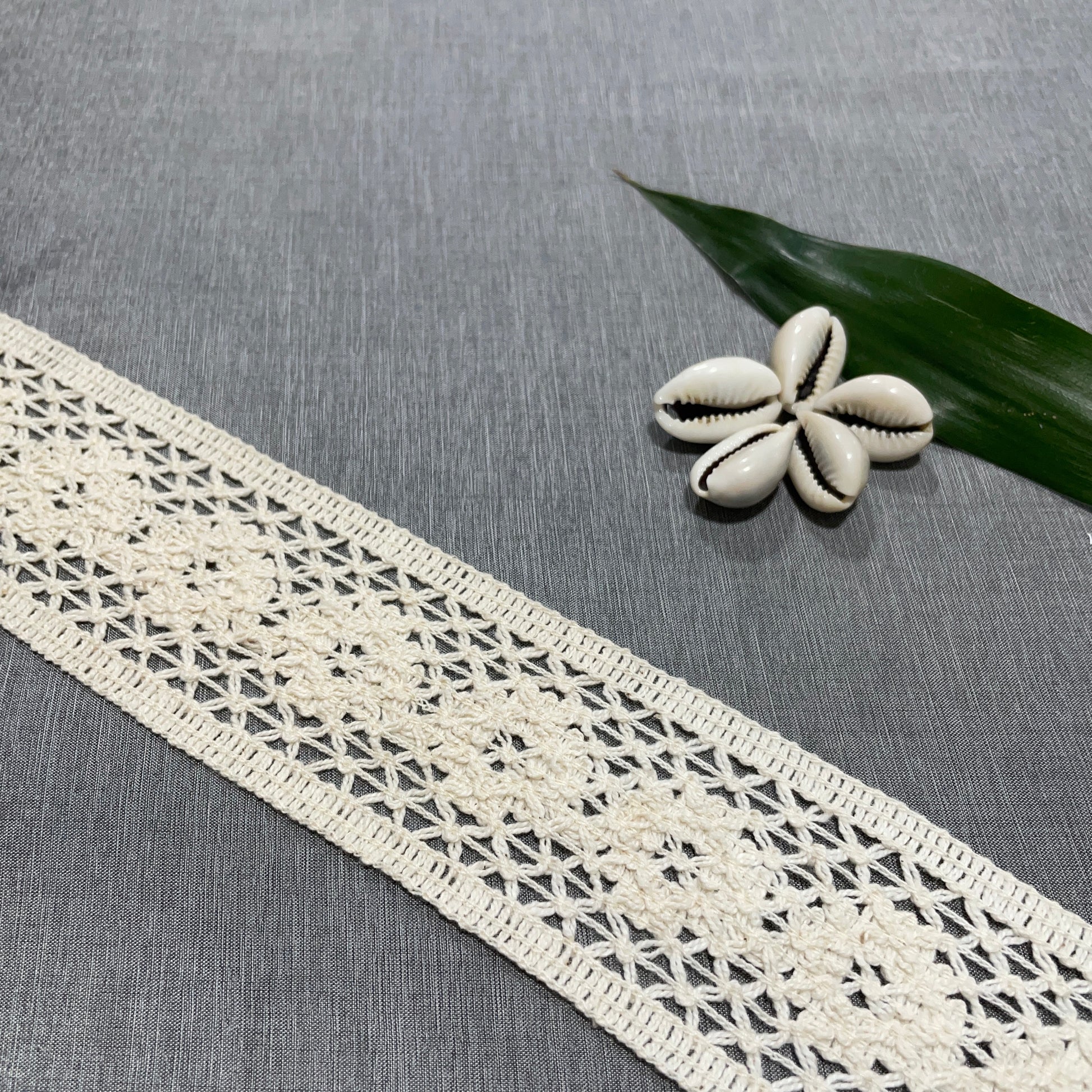 Off Cream Dyeable Cotton Lace - TradeUNO