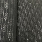 Classic Black Floral Sequence Embroidery Georgette Fabric