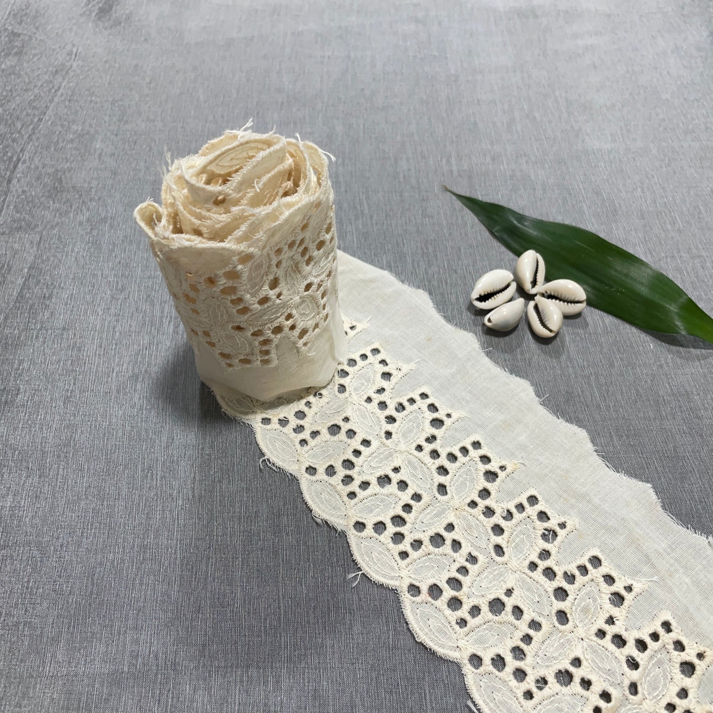 cream dyeable cotton lace lace 1