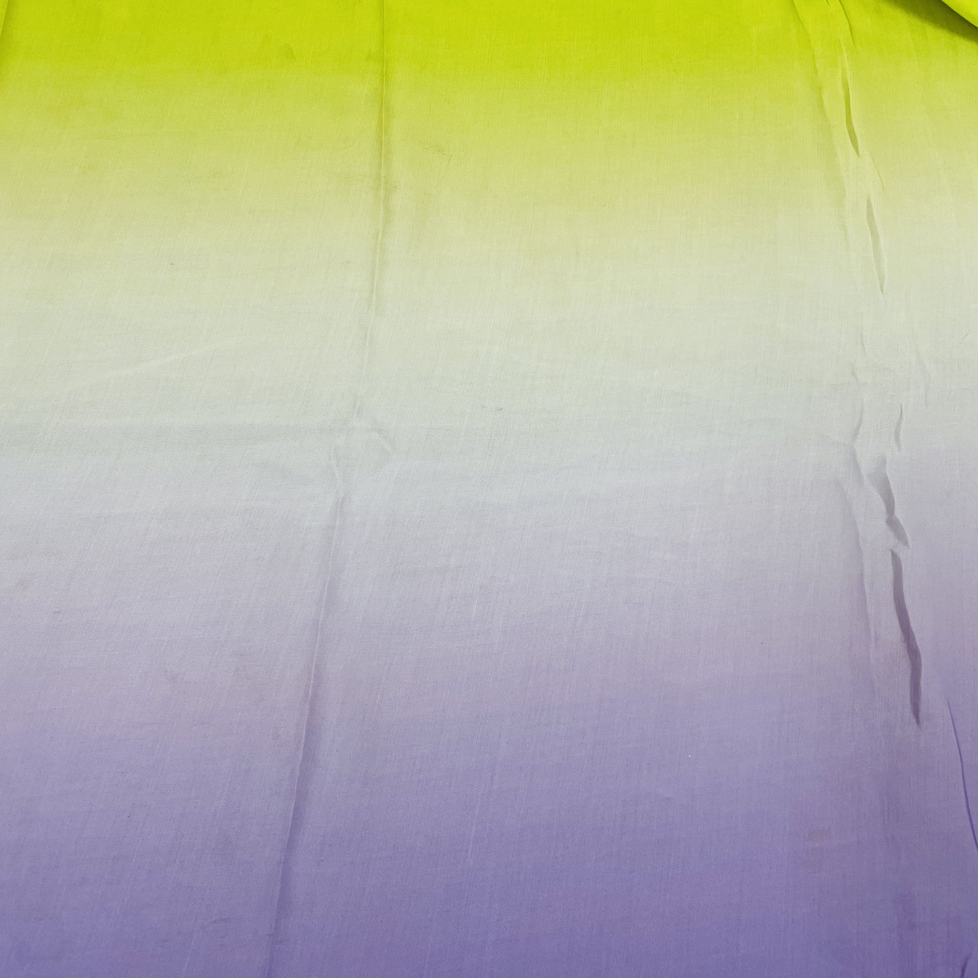 Classic Lemon Green Purple Ombre Print Modal Satin Fabric