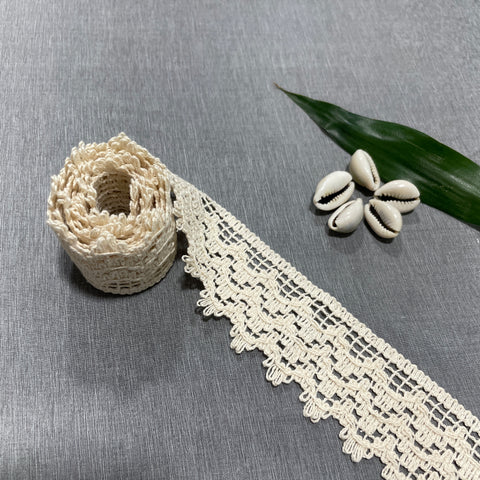 Off Cream Dyeable Cotton Lace PC-9222 - TradeUNO