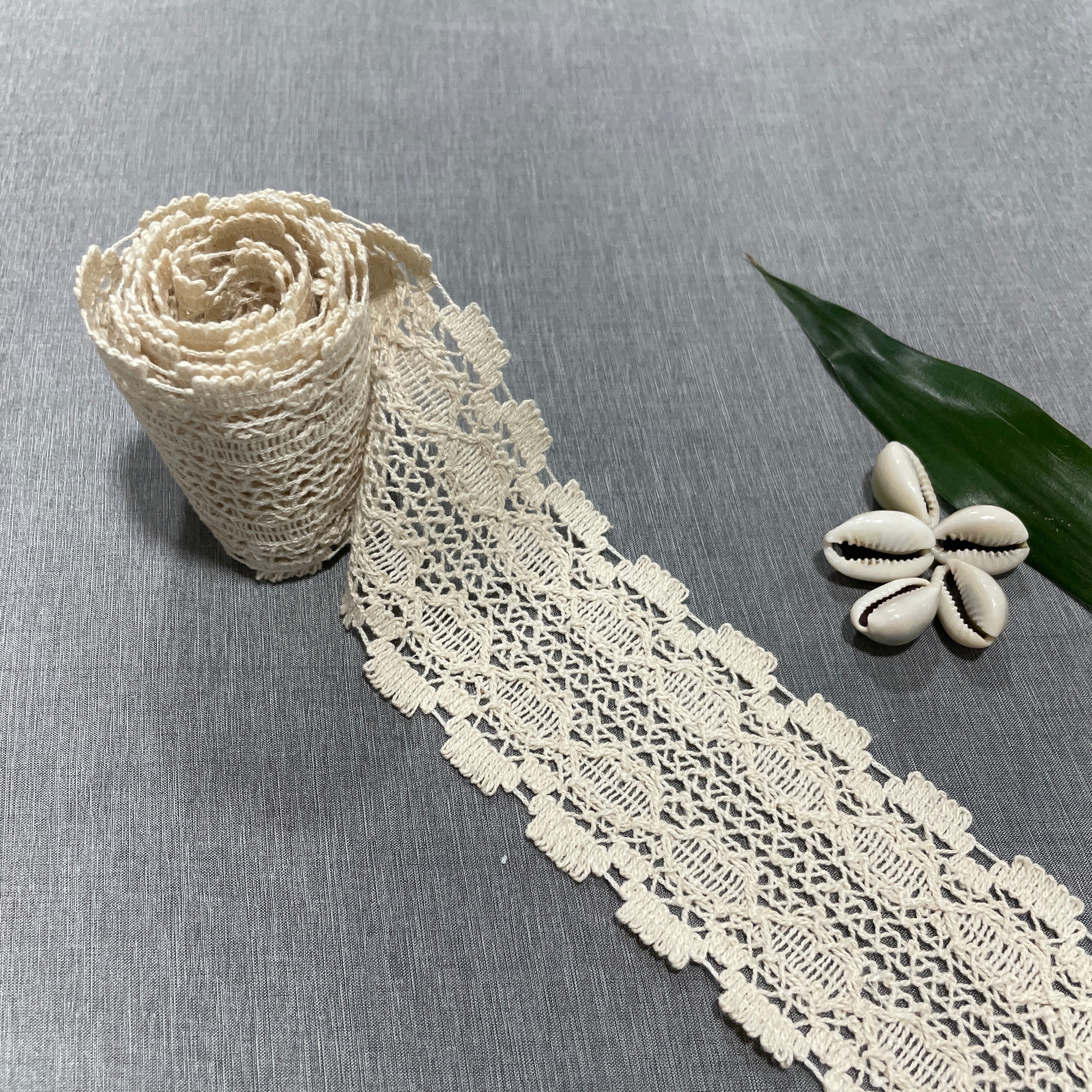 Off Cream Dyeable Cotton Lace PC-9223 - TradeUNO