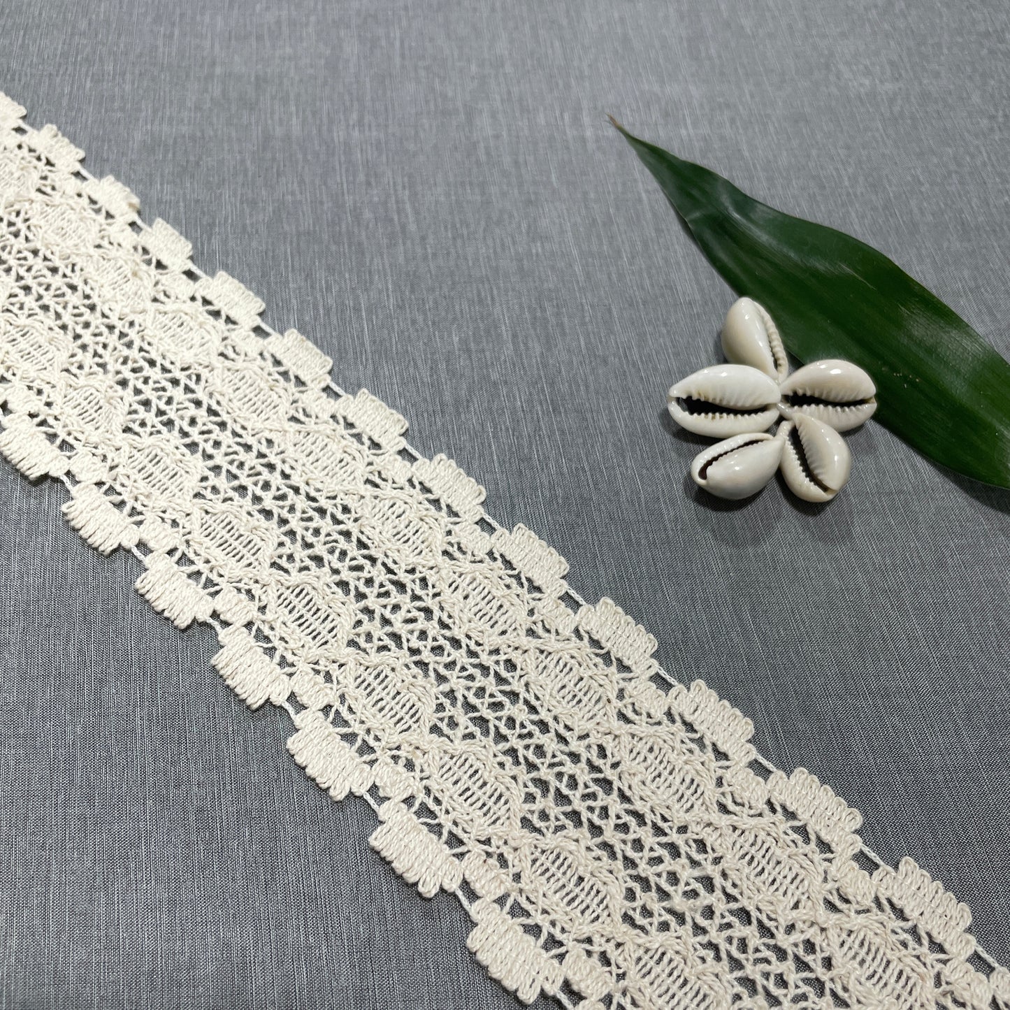 Off Cream Dyeable Cotton Lace PC-9223 - TradeUNO