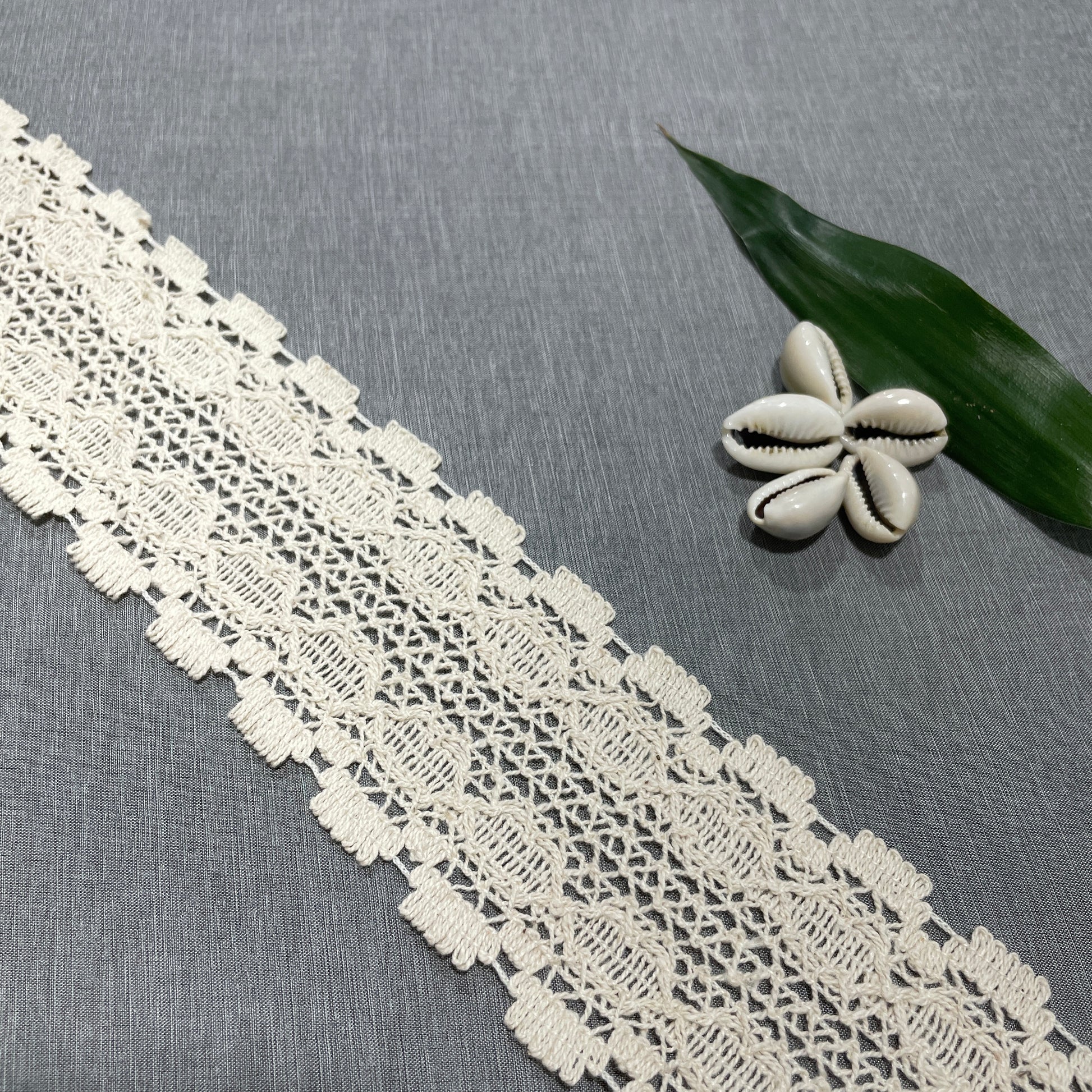 Off Cream Dyeable Cotton Lace PC-9223 - TradeUNO