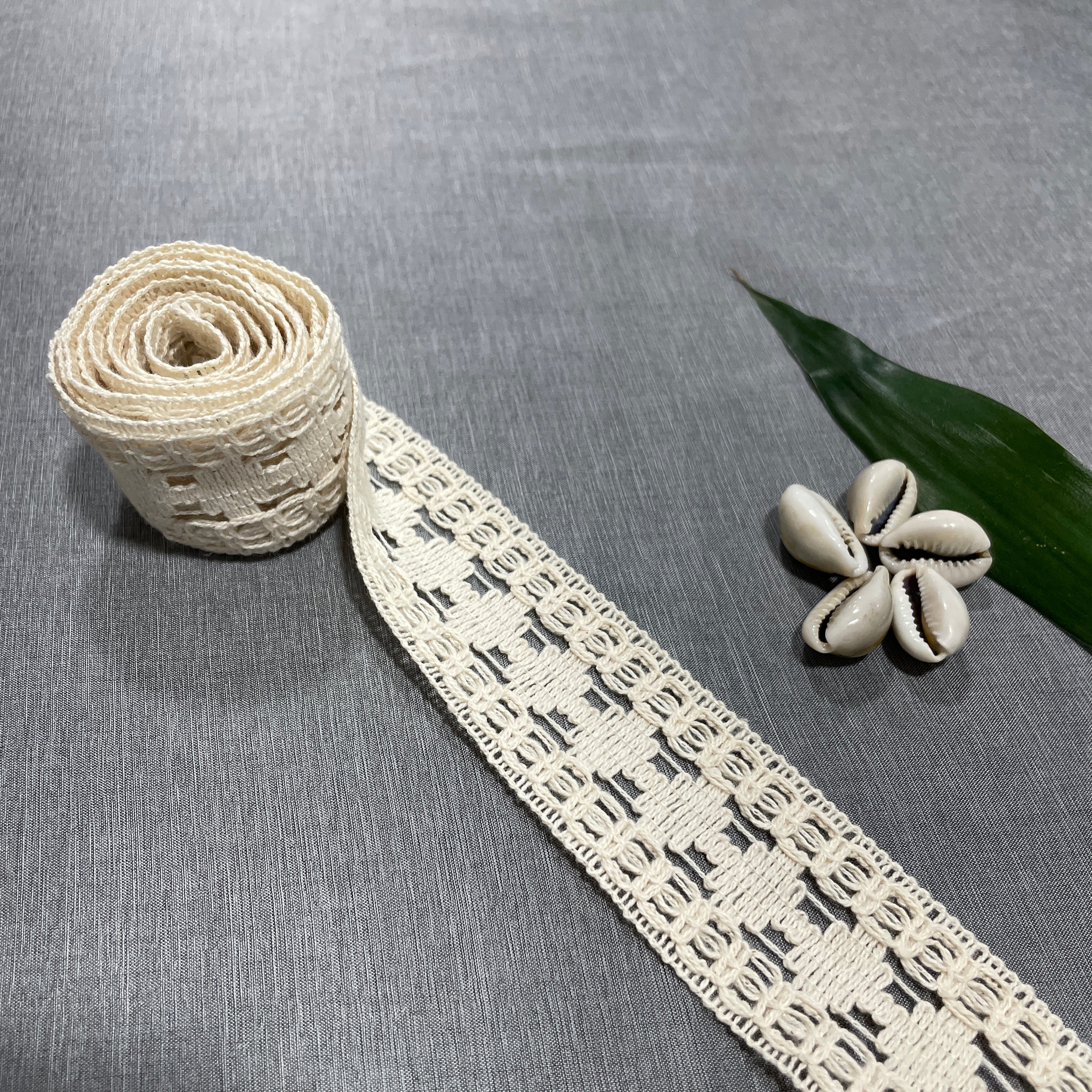 Off Cream Dyeable Cotton Lace PC-9202 - TradeUNO