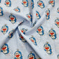 Sky Blue Kids Print Cotton Fabric