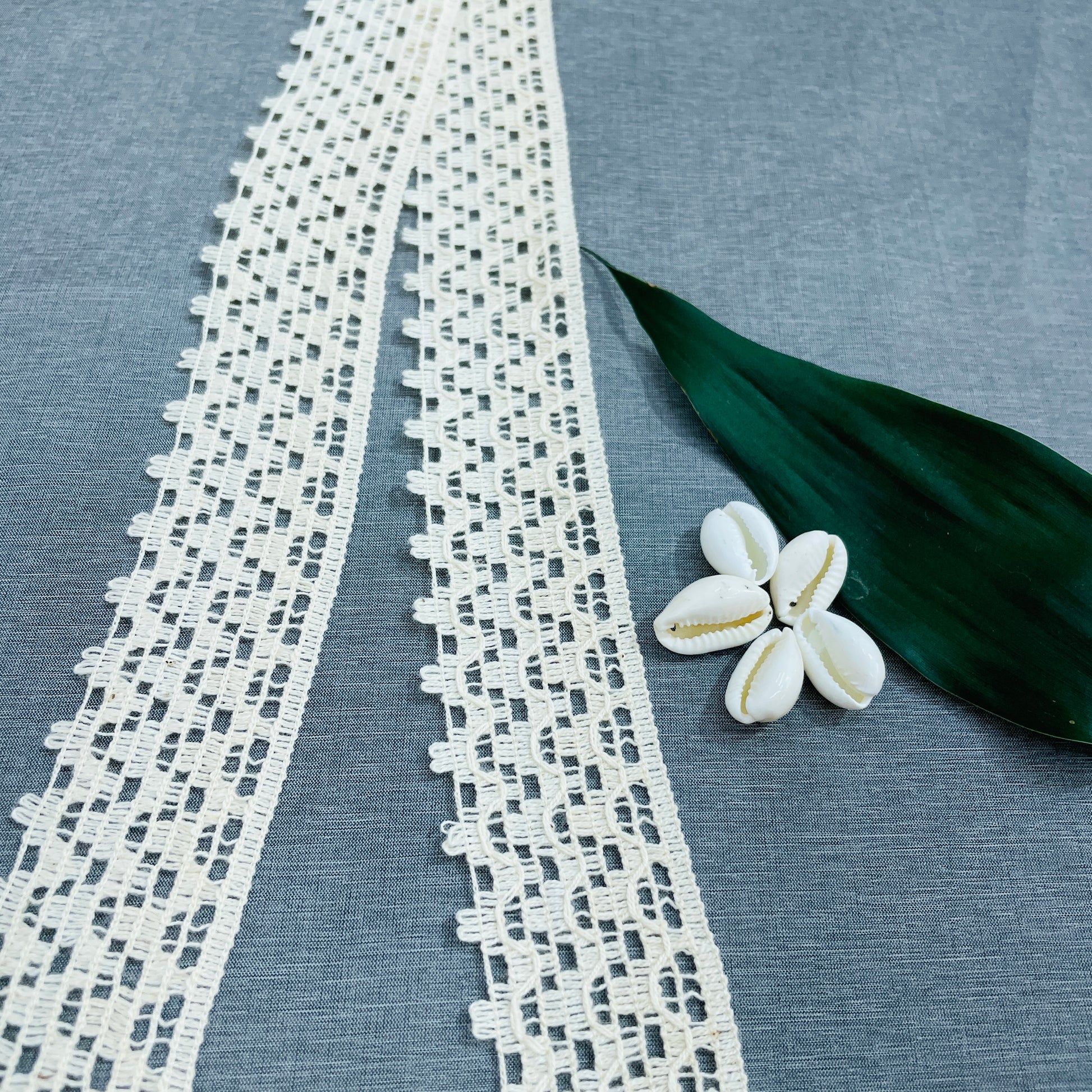 Off Cream Dyeable Cotton Lace PC-9237 - TradeUNO