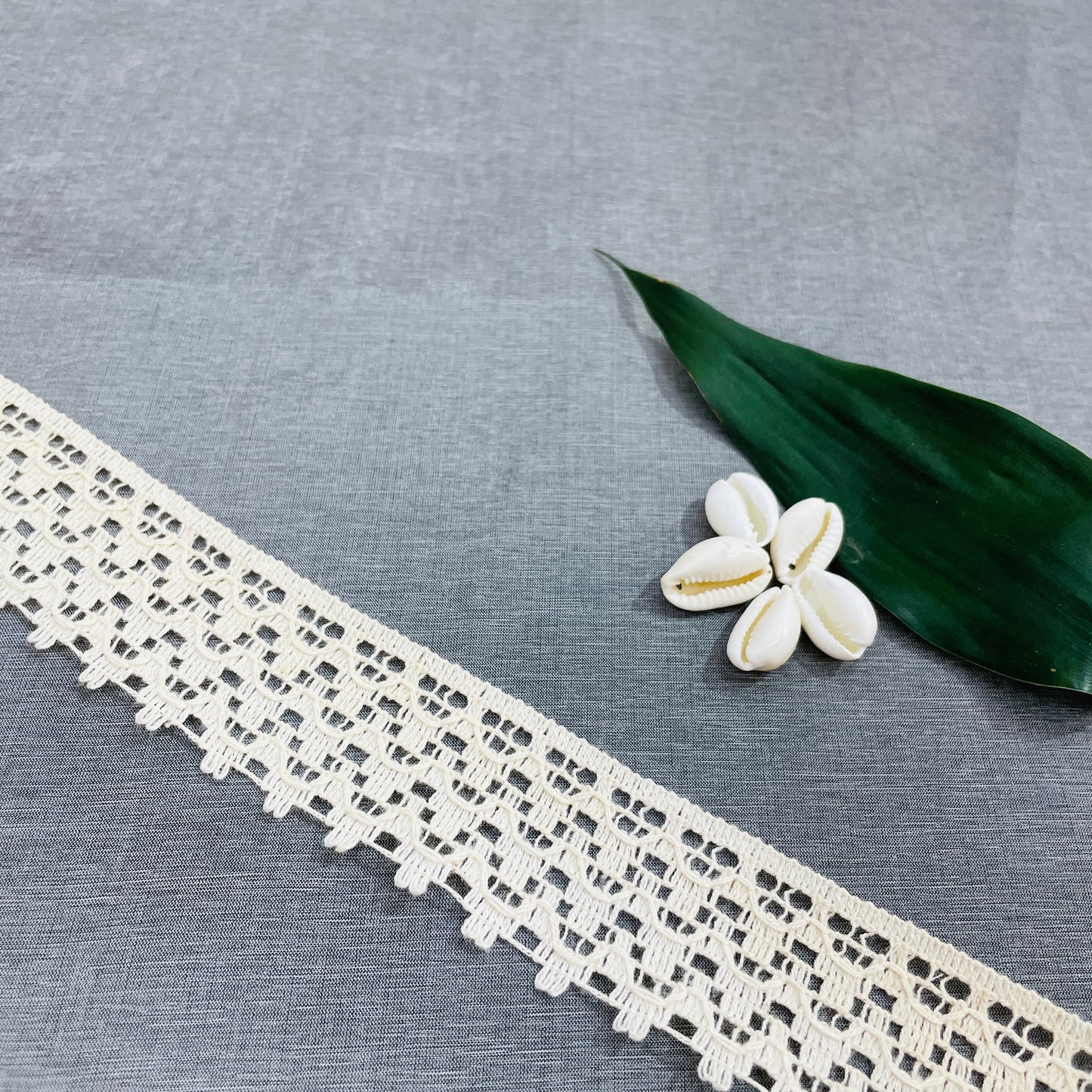 Off Cream Dyeable Cotton Lace PC-9237 - TradeUNO