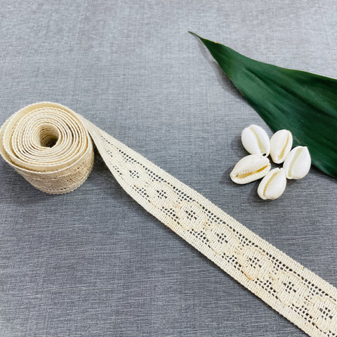 Off Cream Dyeable Cotton Lace PC-9238 - TradeUNO