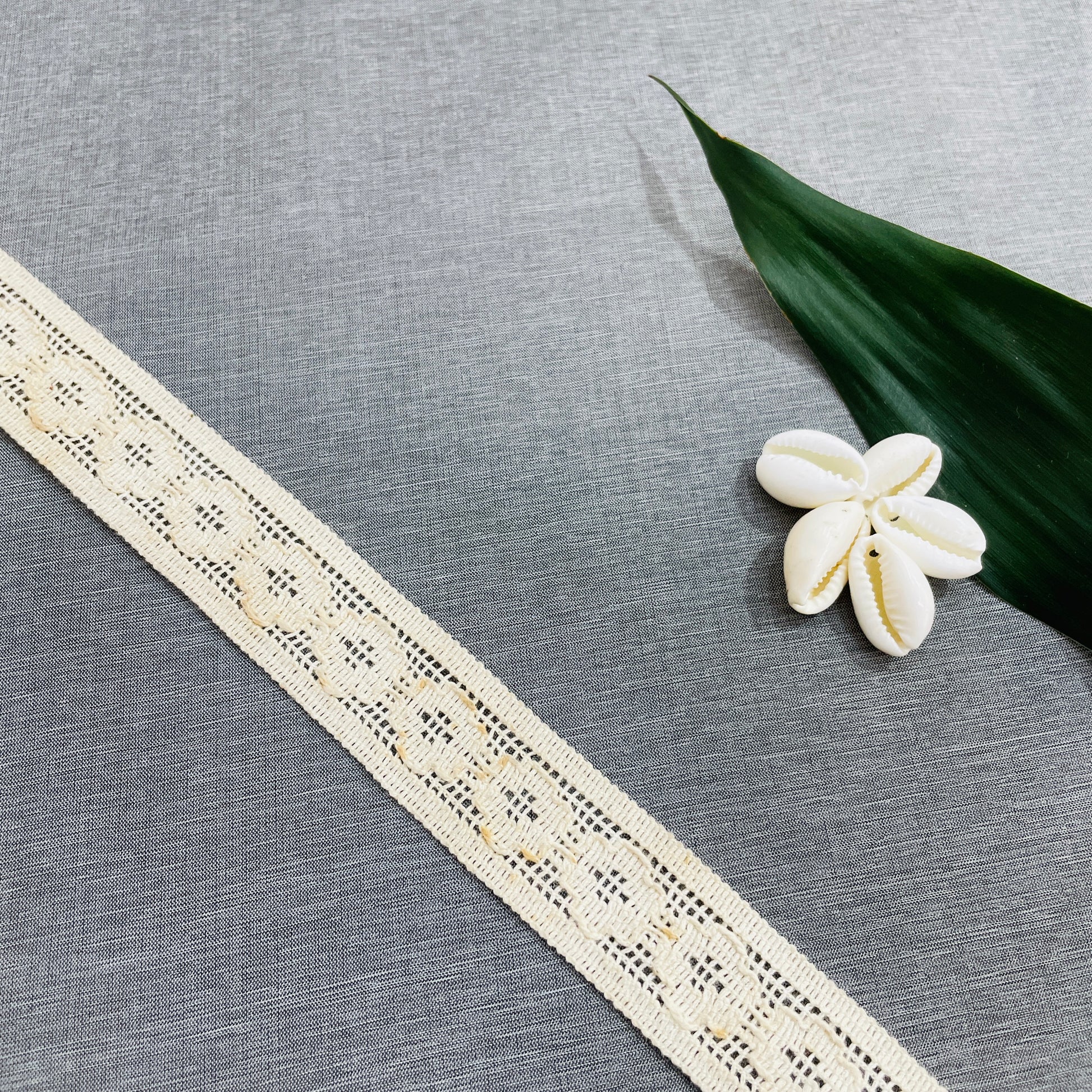 Off Cream Dyeable Cotton Lace PC-9238 - TradeUNO