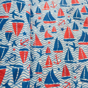 Blue Kids Print Cotton Fabric