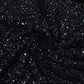 Classic Black Sequence Thread Embroidery Velvet Fabric