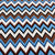 Multicolor Chevron Print Crepe Fabric