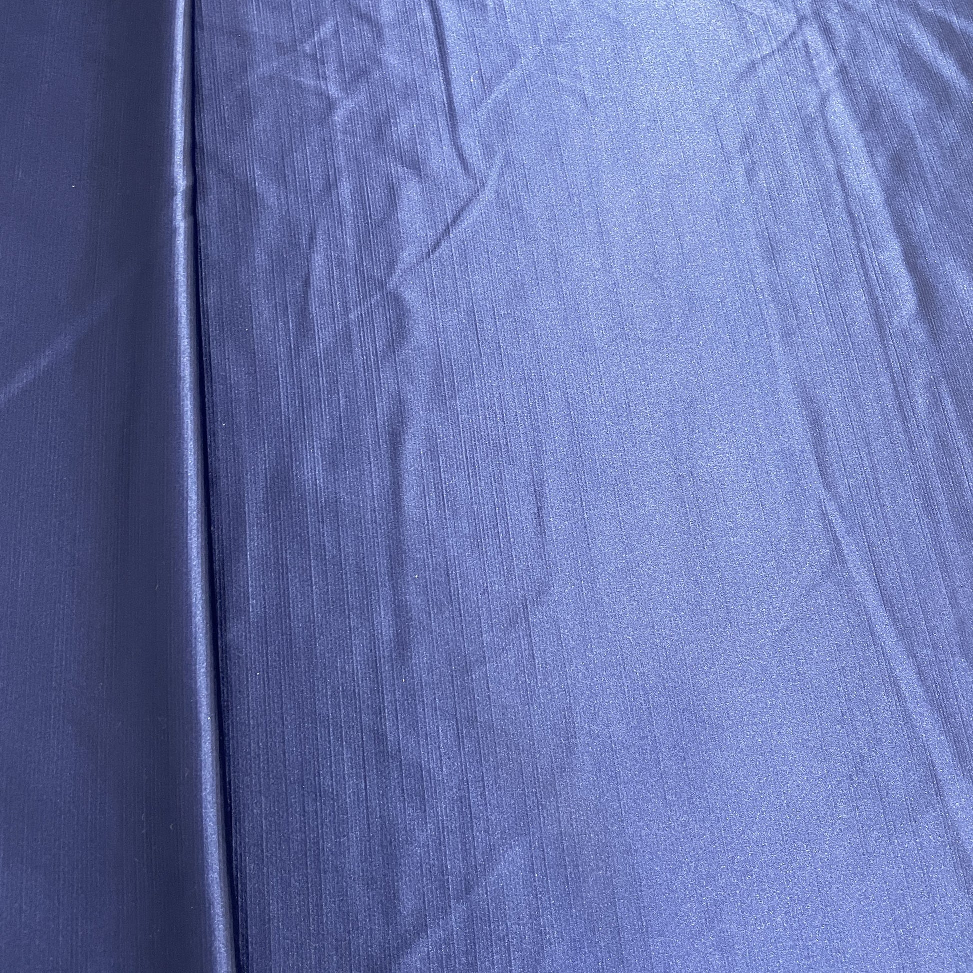 Navy Blue Solid Dobby Satin Fabric