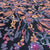 Premium Black & Mulitcolor Floral Sequence Thread Embroidery Net fabric