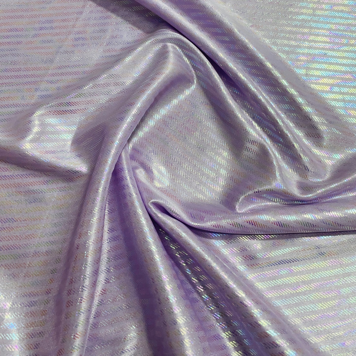 Purple Stripes 3D Rainbow With Lurex Knit Lycra Fabric - TradeUNO