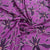 Purple Floral Print Crepe Fabric