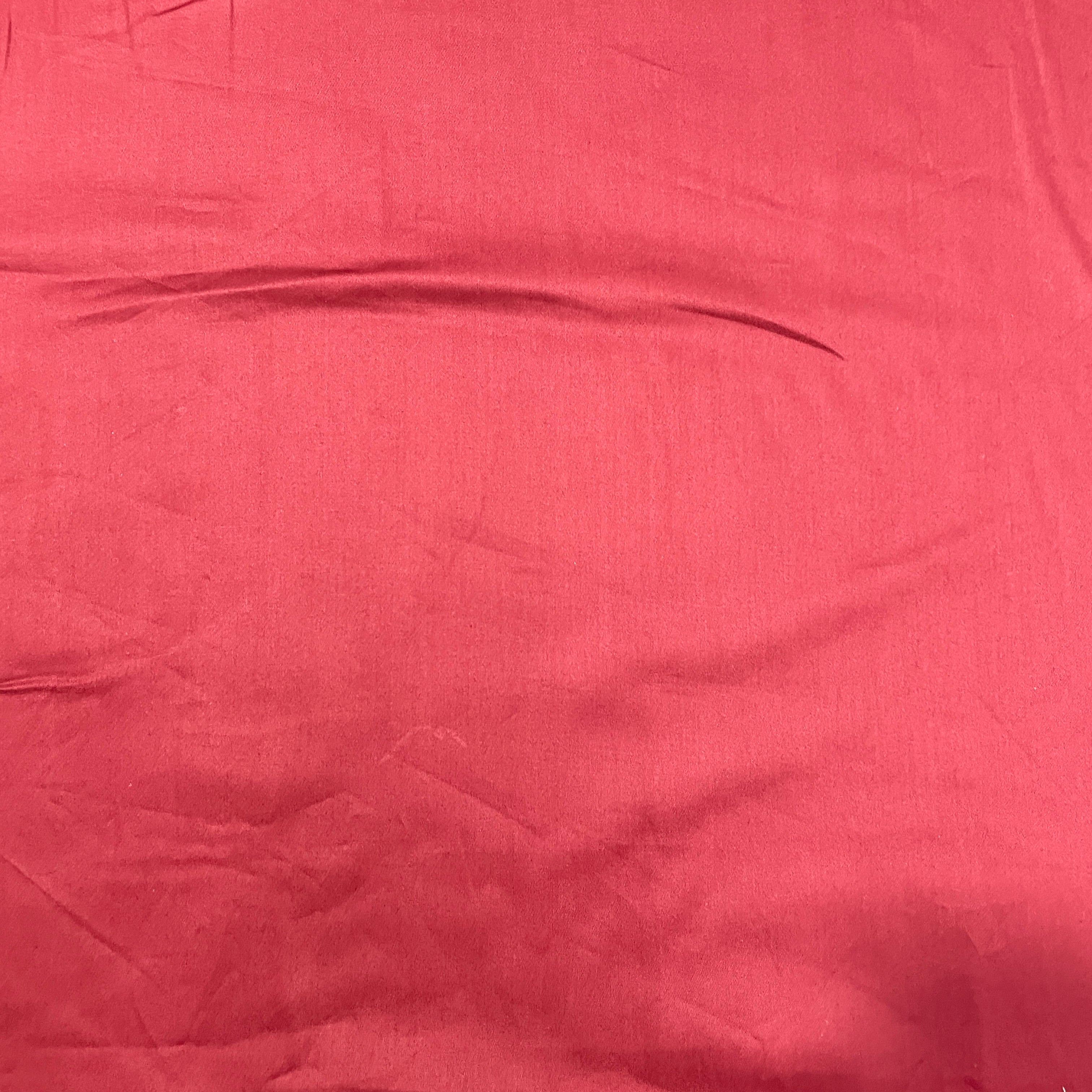 Barn Red Solid Cotton Satin Fabric - TradeUNO