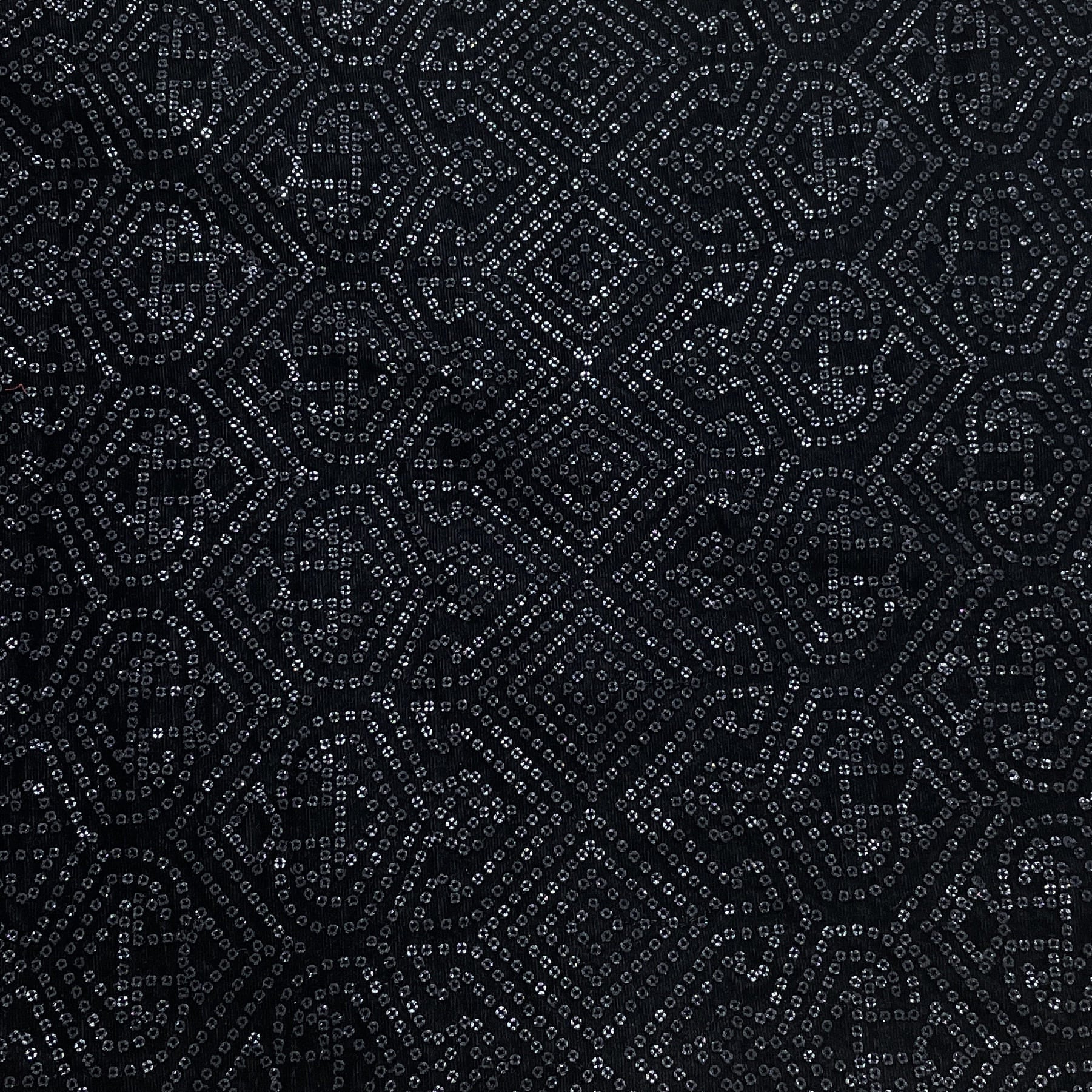 Premium Black Sequence Embroidery Velvet Fabric