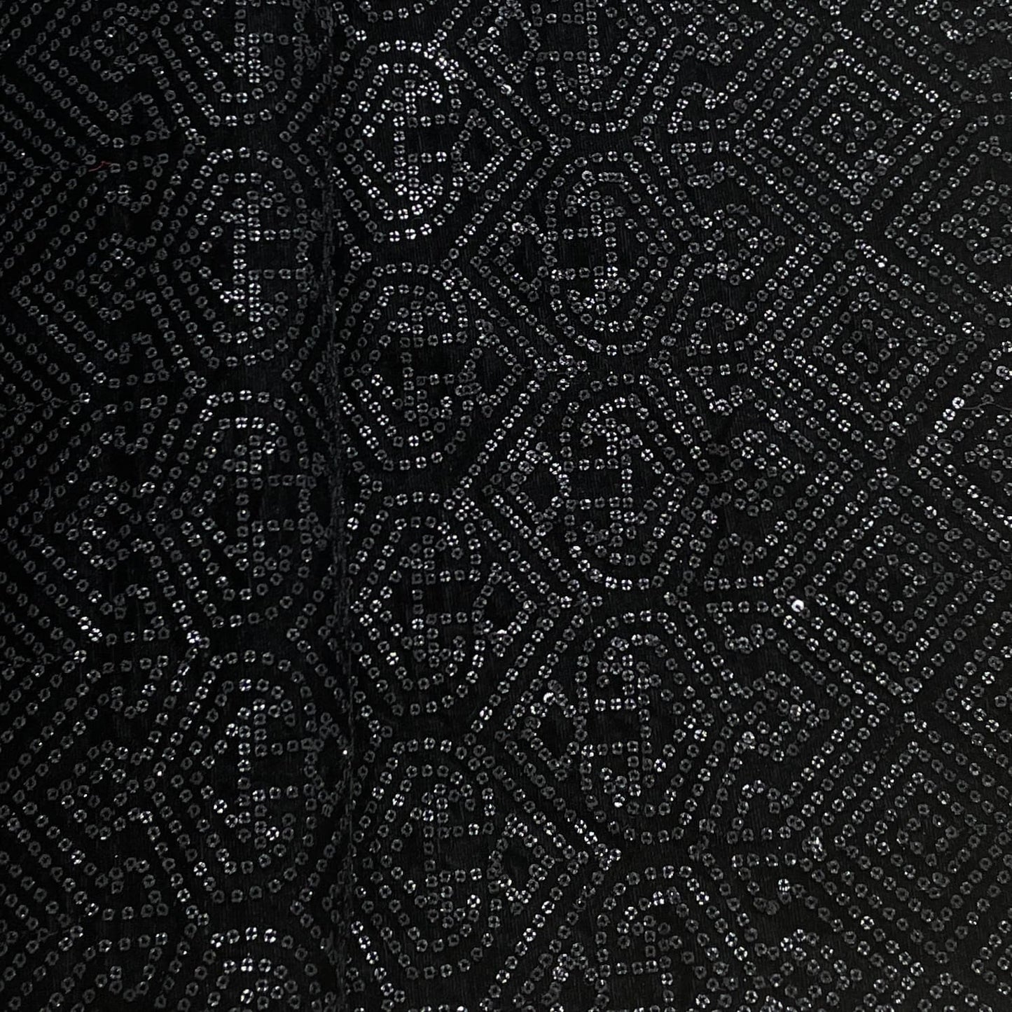 Premium Black Sequence Embroidery Velvet Fabric