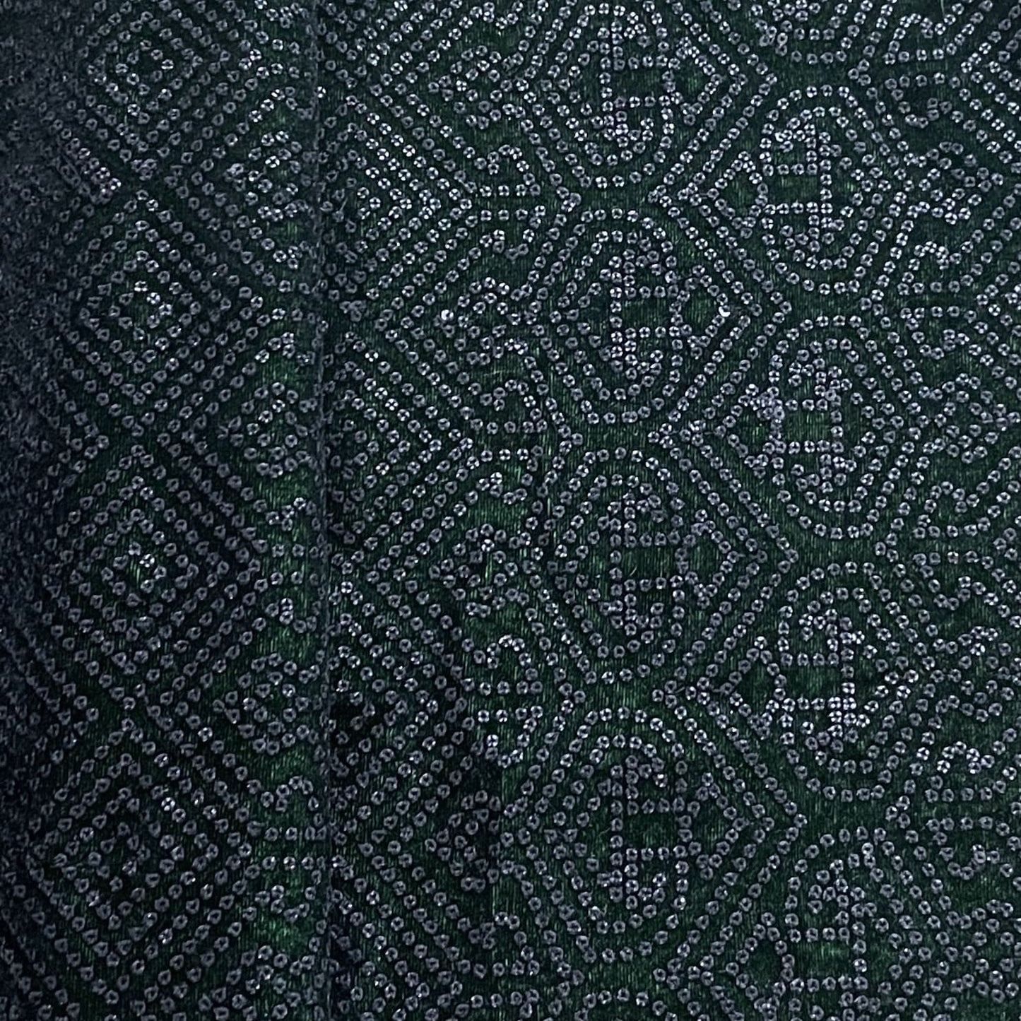 Premium Green Sequence Embroidery Velvet Fabric
