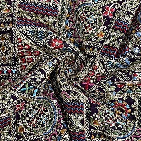 Buy Best Net & Sequins Embroidery Fabric Online in India – The
