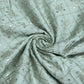 Premium Mint Green Floral Foil Print Silk Fabric