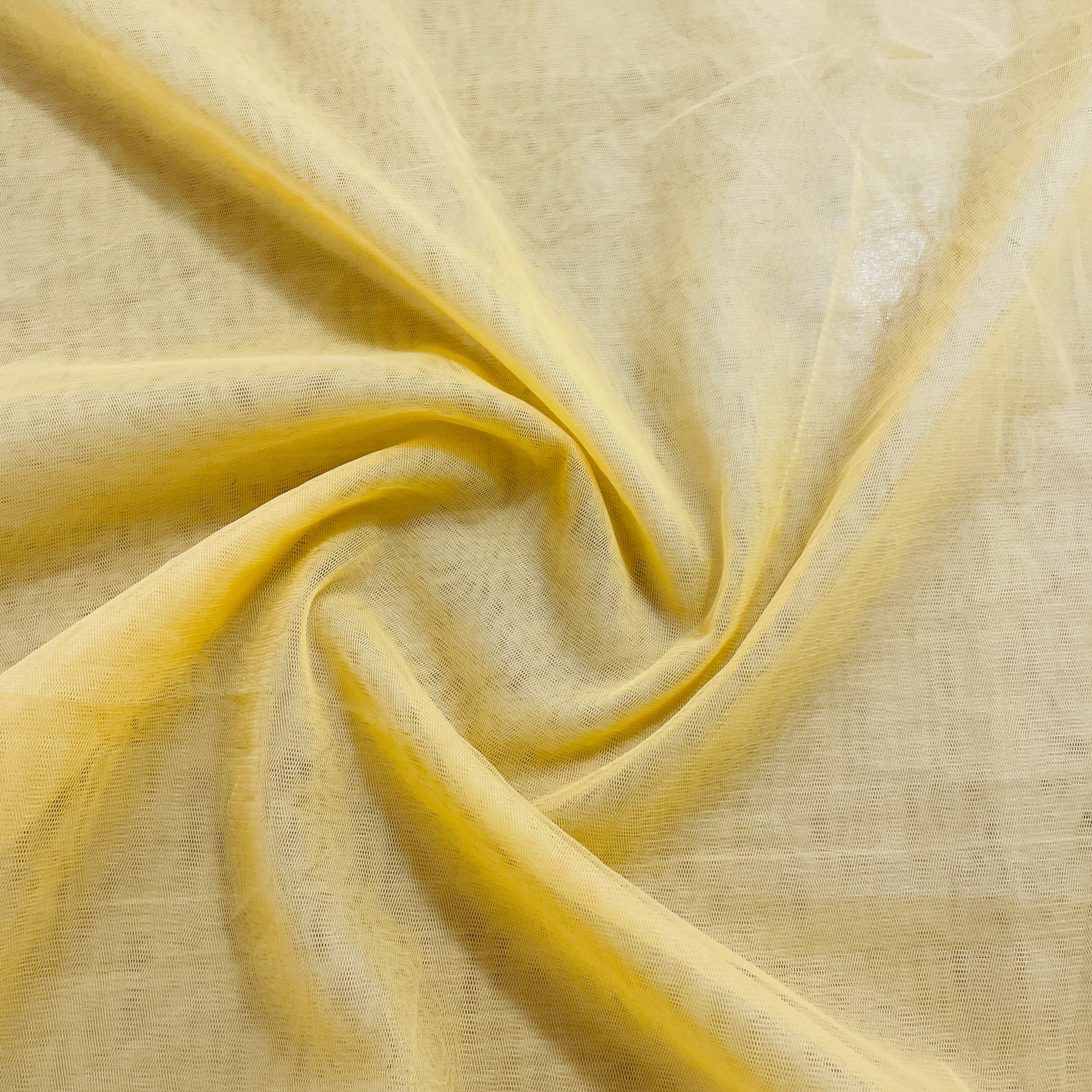 Yellow Solid Net Fabric - TradeUNO