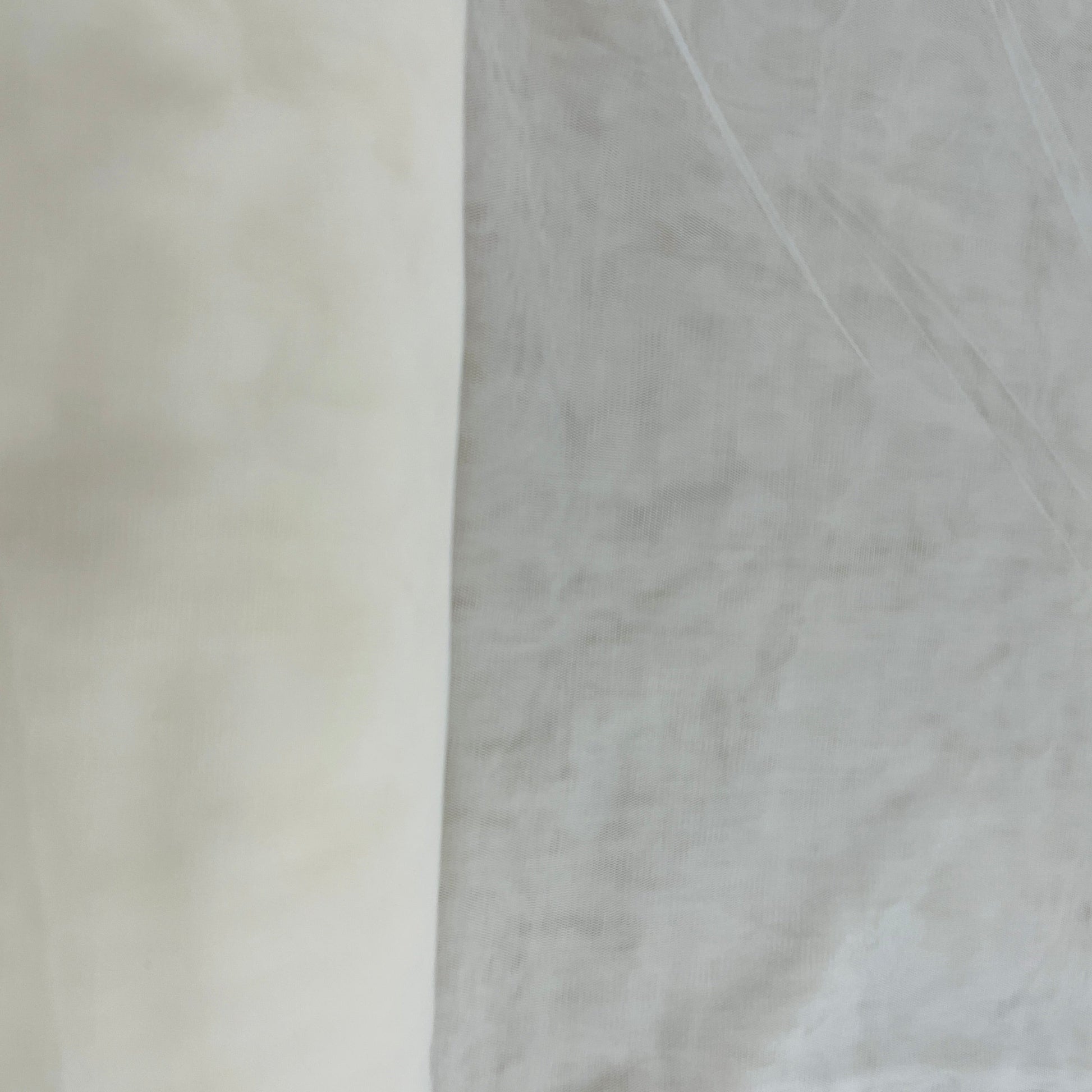 Cream Solid Net Fabric - TradeUNO