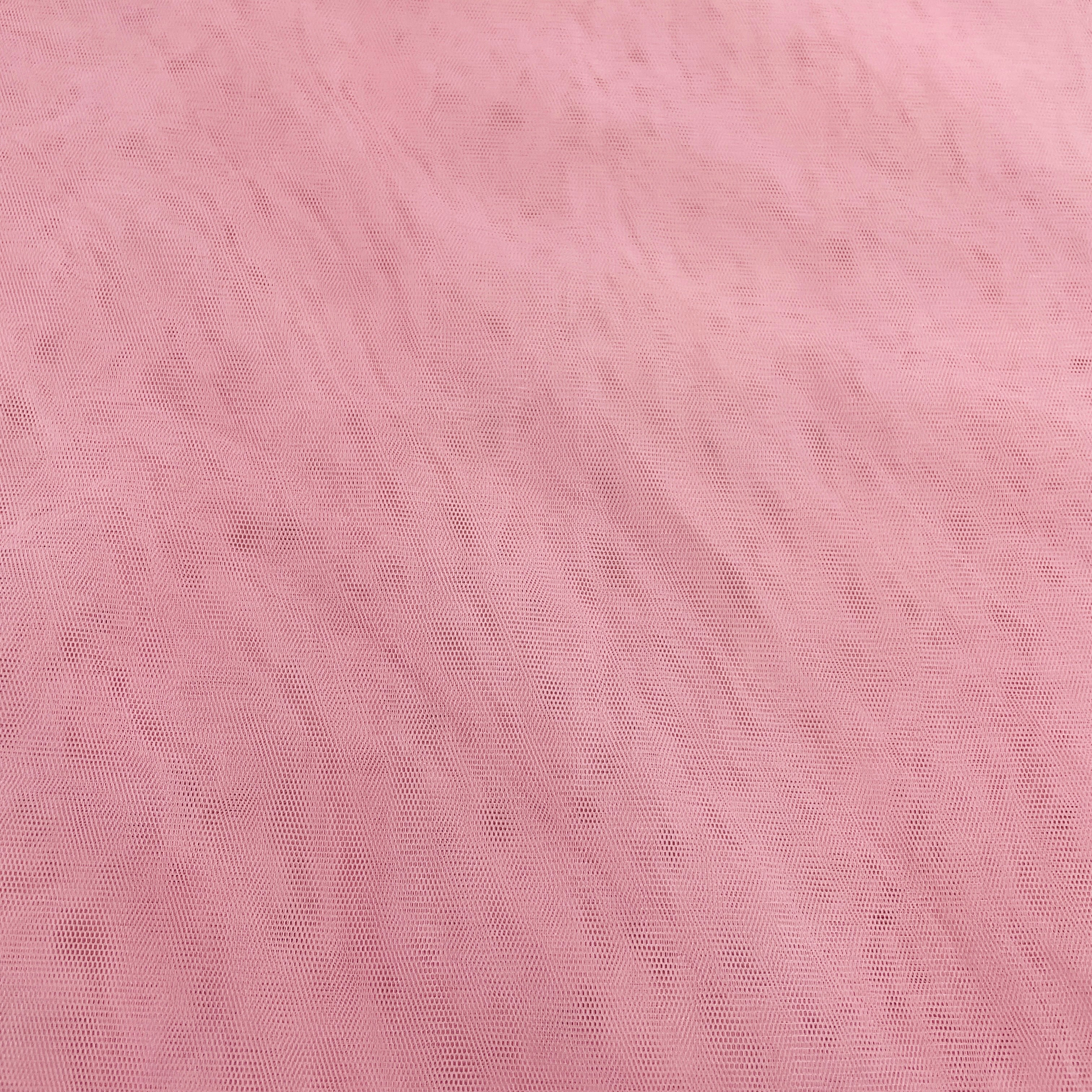 Watermelon Pink Solid Net Fabric - TradeUNO