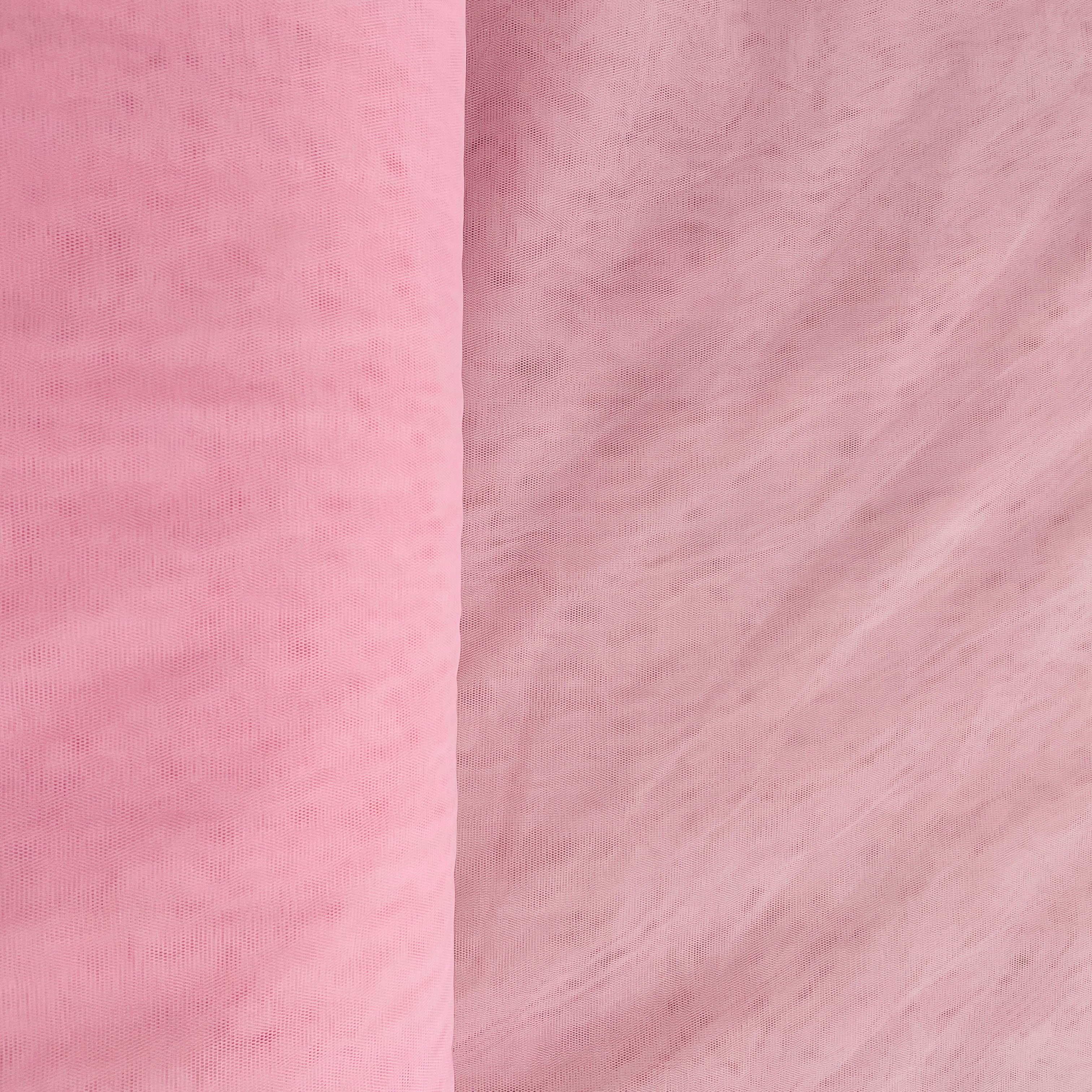 Watermelon Pink Solid Net Fabric - TradeUNO