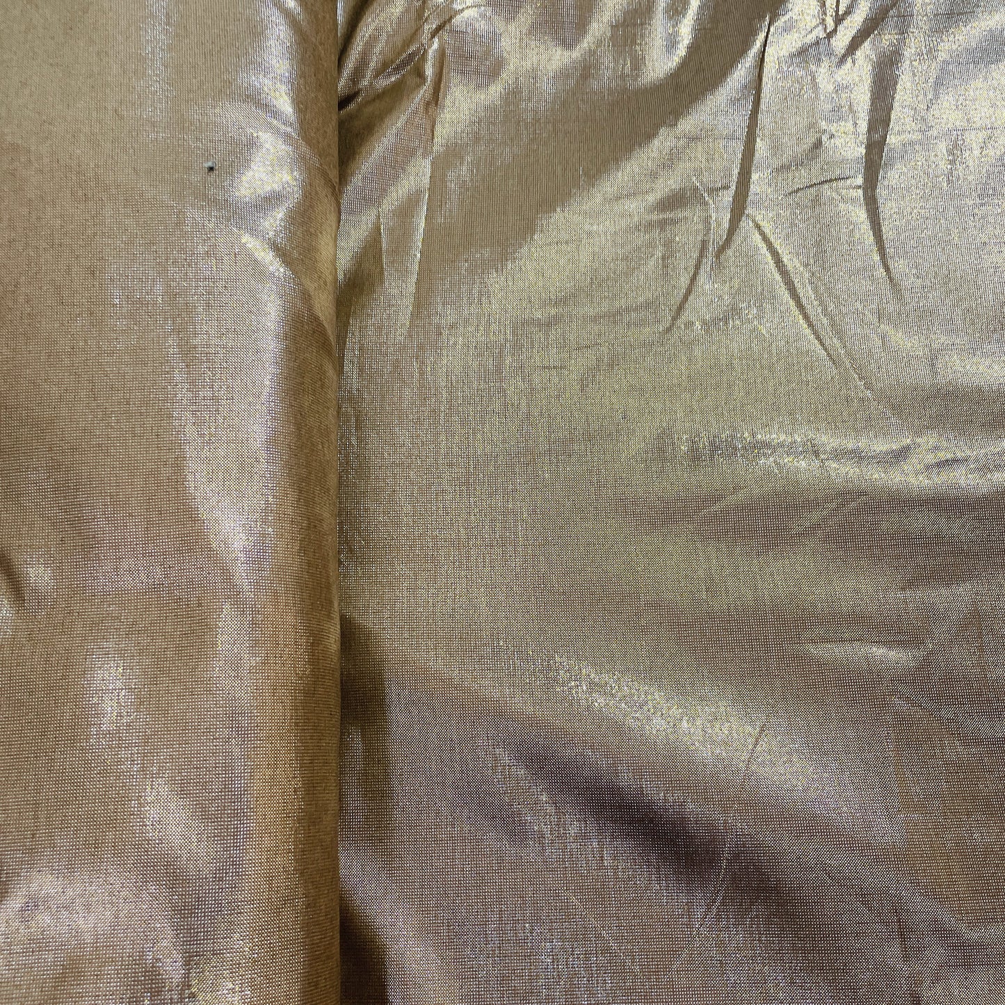 Copper Solid Shimmer Banarsi Satin Brocade Fabric
